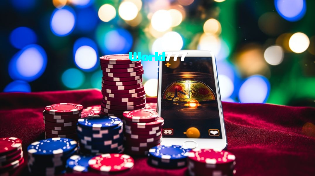 World777 casino presented on mobile device in Pakistan with slots and live games